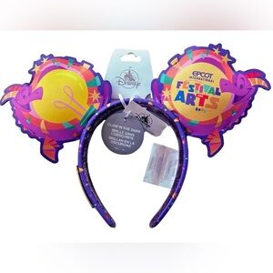 Loungefly Disney EPCOT 2025 Festival of the Arts Figment Ears Headband